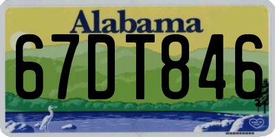 AL license plate 67DT846