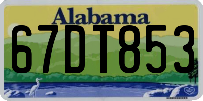 AL license plate 67DT853