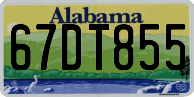 AL license plate 67DT855