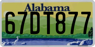 AL license plate 67DT877