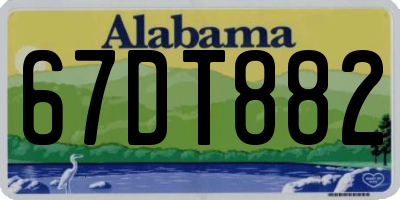 AL license plate 67DT882