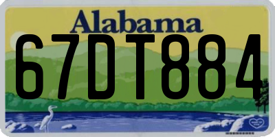 AL license plate 67DT884