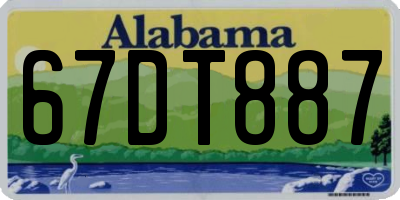 AL license plate 67DT887