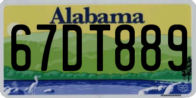 AL license plate 67DT889