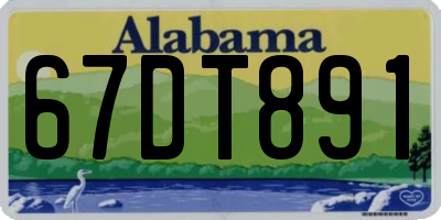 AL license plate 67DT891