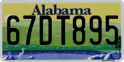 AL license plate 67DT895