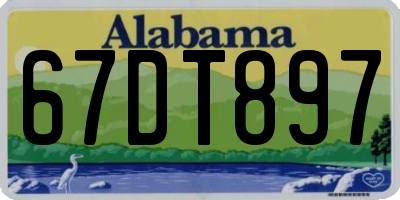 AL license plate 67DT897