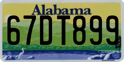 AL license plate 67DT899