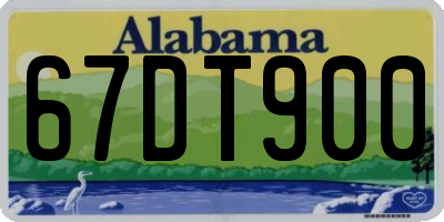 AL license plate 67DT900