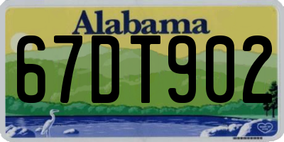 AL license plate 67DT902