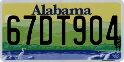 AL license plate 67DT904