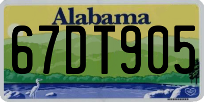 AL license plate 67DT905