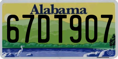 AL license plate 67DT907