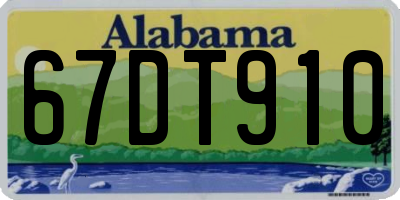 AL license plate 67DT910