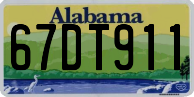 AL license plate 67DT911