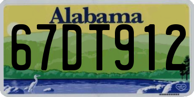 AL license plate 67DT912