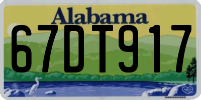 AL license plate 67DT917