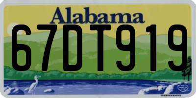 AL license plate 67DT919