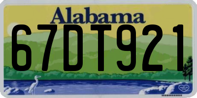 AL license plate 67DT921