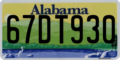 AL license plate 67DT930