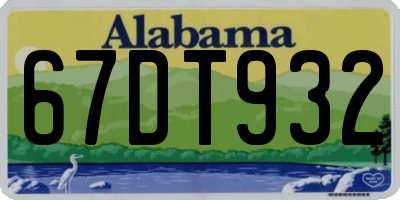 AL license plate 67DT932