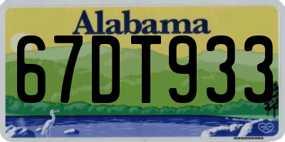 AL license plate 67DT933