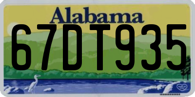 AL license plate 67DT935