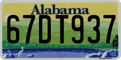 AL license plate 67DT937