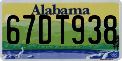 AL license plate 67DT938