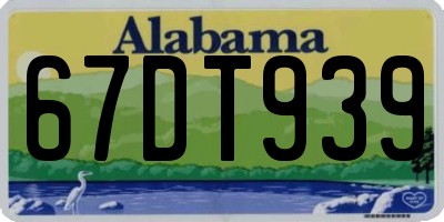 AL license plate 67DT939