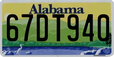 AL license plate 67DT940