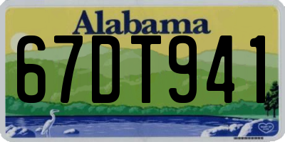 AL license plate 67DT941