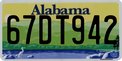 AL license plate 67DT942