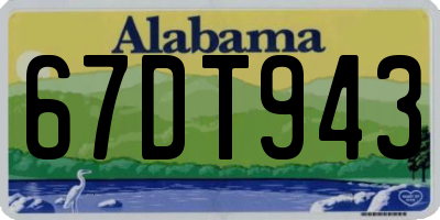 AL license plate 67DT943