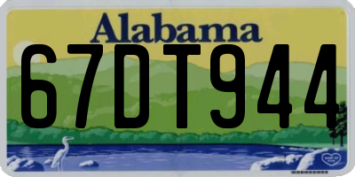 AL license plate 67DT944