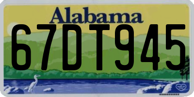 AL license plate 67DT945