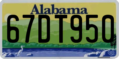 AL license plate 67DT950