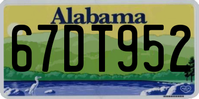 AL license plate 67DT952