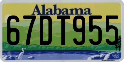 AL license plate 67DT955