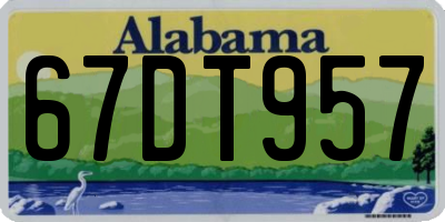 AL license plate 67DT957