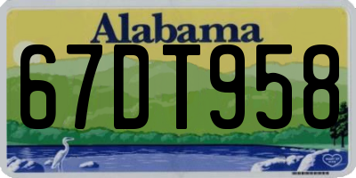 AL license plate 67DT958