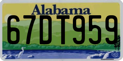 AL license plate 67DT959