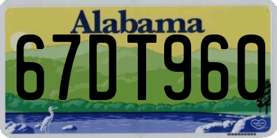 AL license plate 67DT960