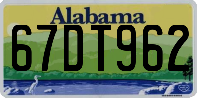 AL license plate 67DT962