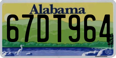 AL license plate 67DT964