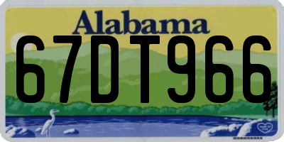 AL license plate 67DT966