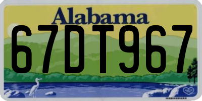 AL license plate 67DT967