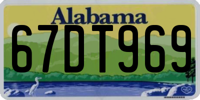 AL license plate 67DT969