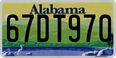 AL license plate 67DT970