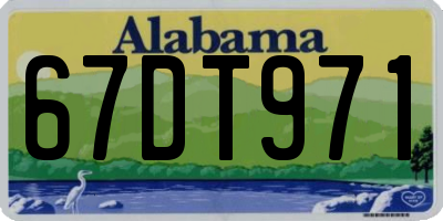 AL license plate 67DT971